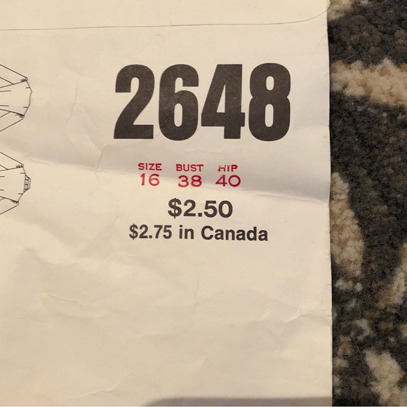 70's Vogue's Basic Design Misses Dress Pattern 2648 - Size 16 Dress Pattern - Picture 3 of 6